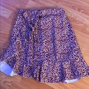 Floral ruffled skirt